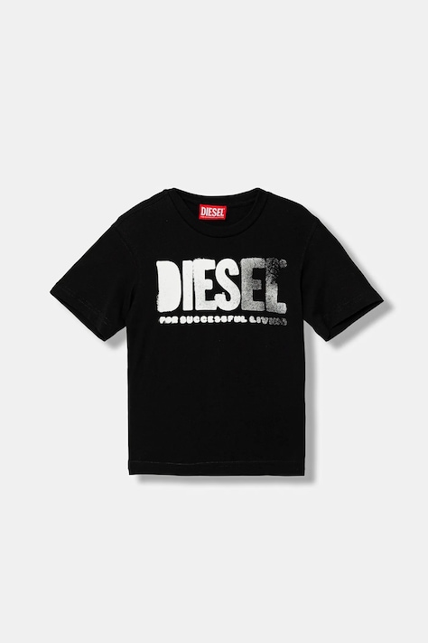 Diesel tricou de bumbac pentru copii THIDE OVER T-SHIRT culoarea negru, cu imprimeu, J02587