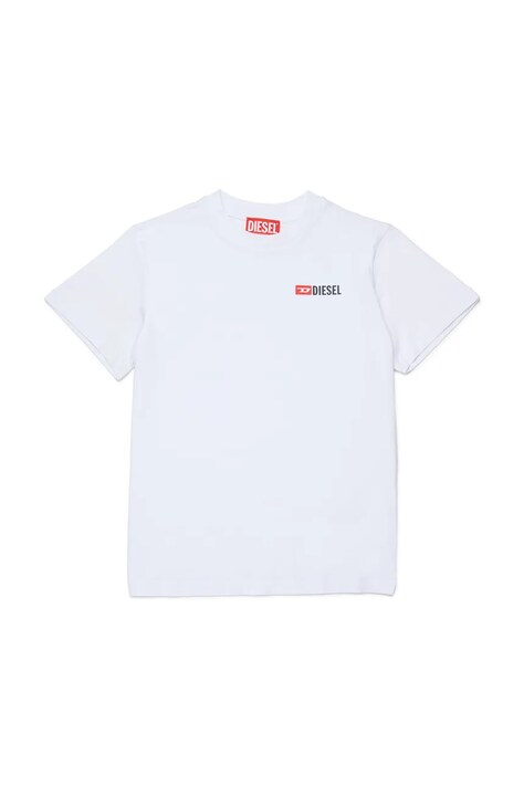 Diesel t-shirt dziecięcy UTRIM UW T-SHIRT kolor biały z nadrukiem J02691