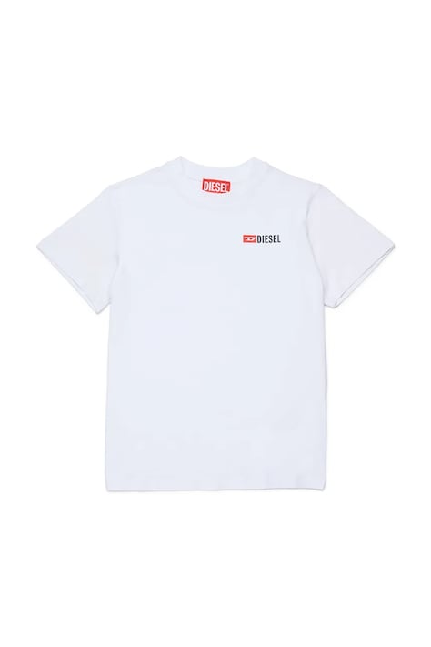 Diesel t-shirt dziecięcy UTRIM UW T-SHIRT kolor biały z nadrukiem J02691