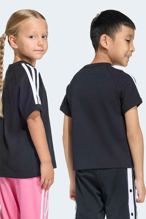 adidas Originals t-shirt bawełniany dziecięcy kolor czarny z nadrukiem KD3309