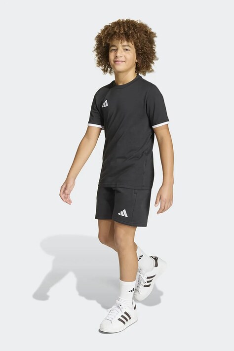 adidas Performance t-shirt bawełniany dziecięcy kolor czarny z nadrukiem JZ6671