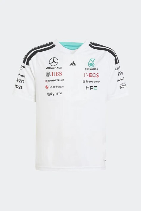 adidas Performance t-shirt dziecięcy MERCEDES kolor biały z nadrukiem KF0164