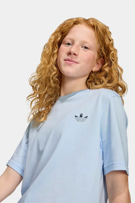 Дитяча бавовняна футболка adidas Originals — SS26-TSK02H, блакитний — фото 5