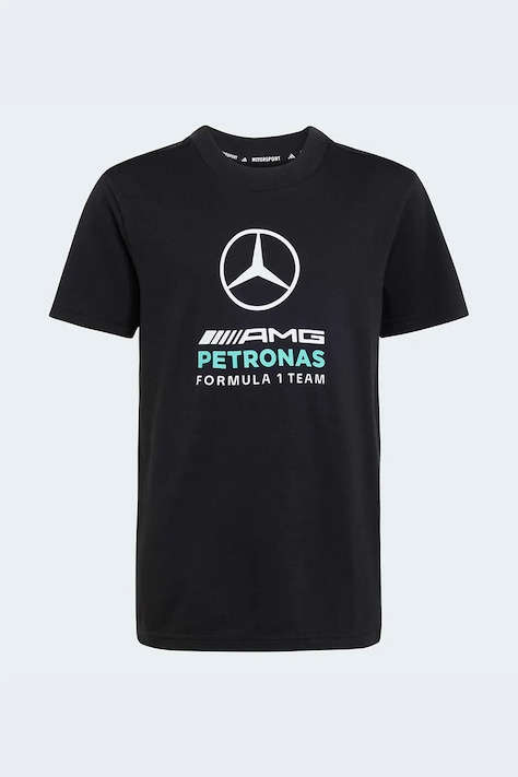 adidas Performance t-shirt bawełniany dziecięcy MERCEDES kolor czarny z nadrukiem KQ8083