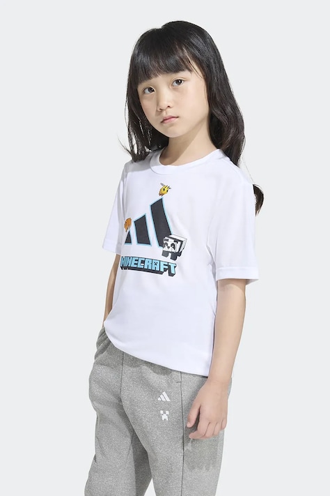Дитяча футболка adidas MINECRAFT — SS26-TSK030, білий — фото 3