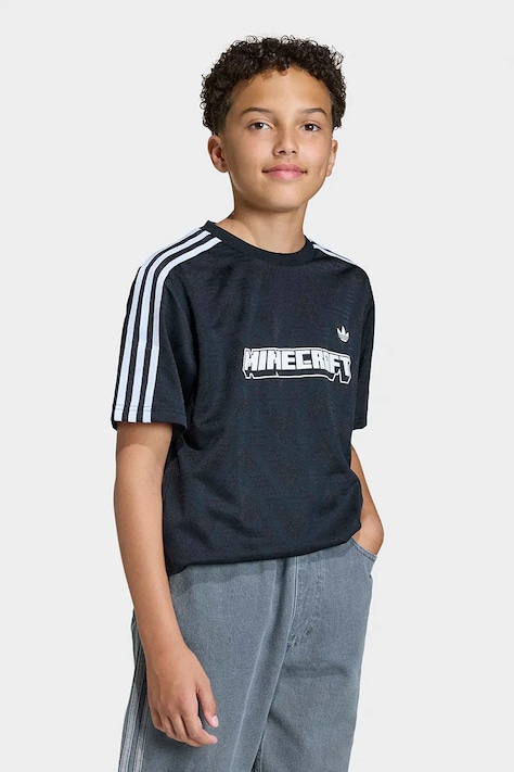 Детска тениска adidas Originals MINECRAFT в черно с принт KD5406