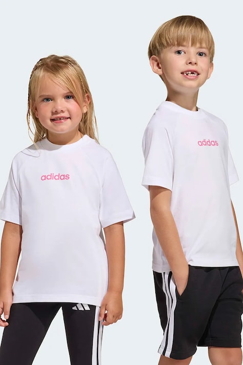 adidas tricou de bumbac pentru copii culoarea alb, cu imprimeu, KE0852