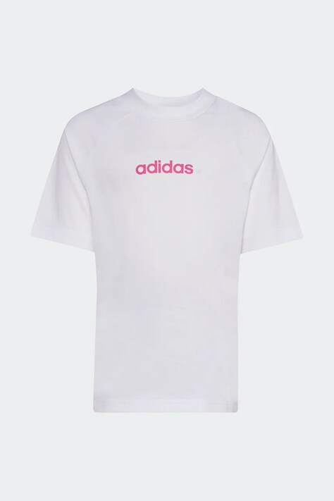 Παιδικό βαμβακερό μπλουζάκι adidas χρώμα: άσπρο, KE0852