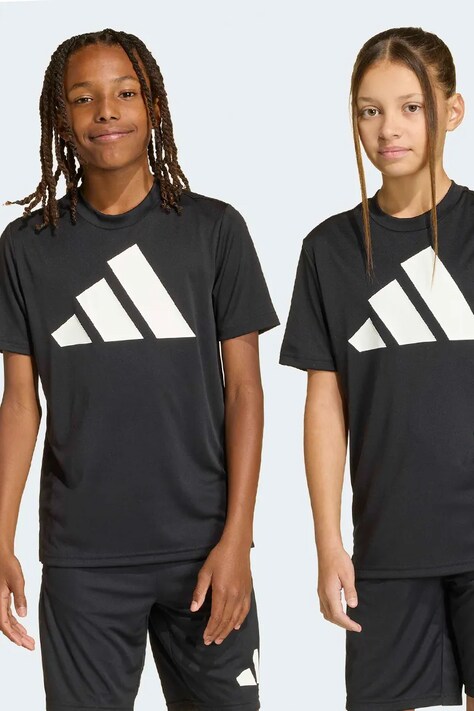 adidas t-shirt dziecięcy kolor czarny z nadrukiem KB6805