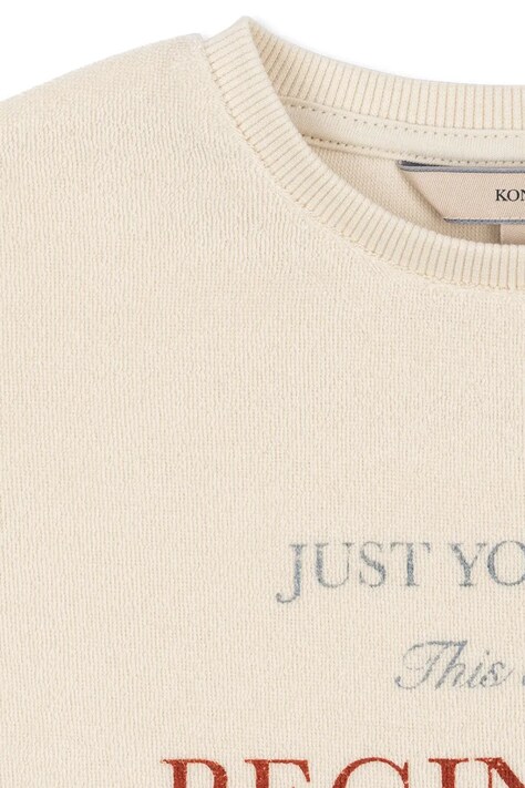 Дитяча футболка Konges Sløjd ITTY TEE GOTS — SS26-TSK044, бежевий — фото 4
