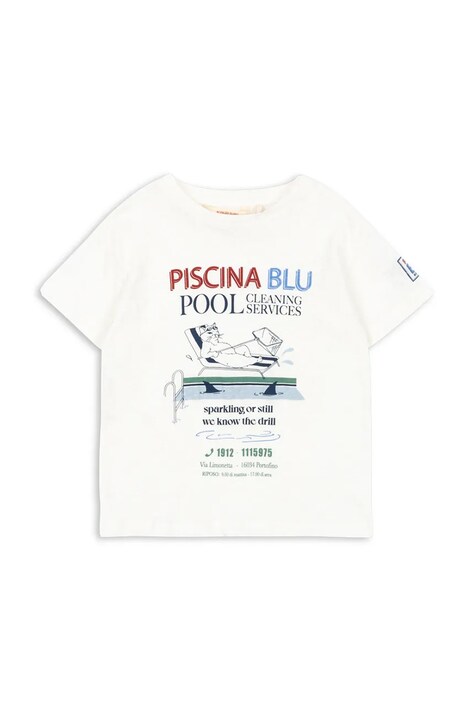 Konges Sløjd t-shirt dziecięcy ERA TEE OCS kolor biały z nadrukiem KS104784