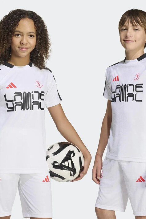 adidas Performance тениска за деца Lamine Yamal бяла KD6433
