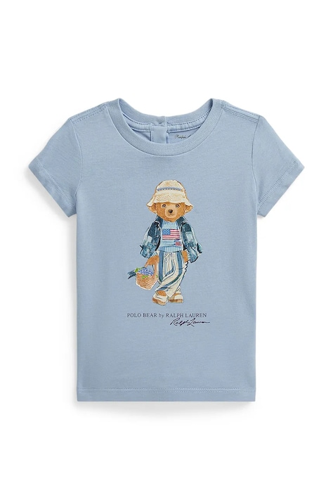 Polo Ralph Lauren t-shirt basic dziecięcy bawełniany niebieski 310A11759001