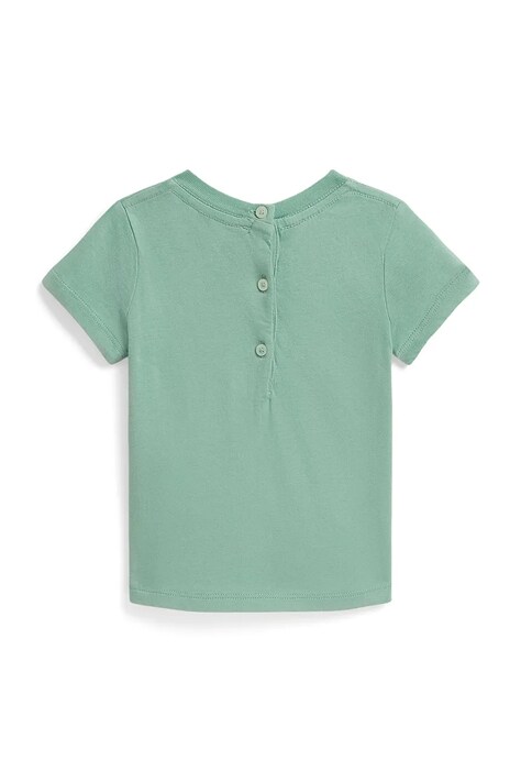 Polo Ralph Lauren t-shirt bawełniany niemowlęcy kolor turkusowy z nadrukiem 310A11768001