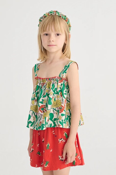 Bobo Choses top bawełniany dziecięcy Color Herbalist kolor zielony wzorzysty B126AC030