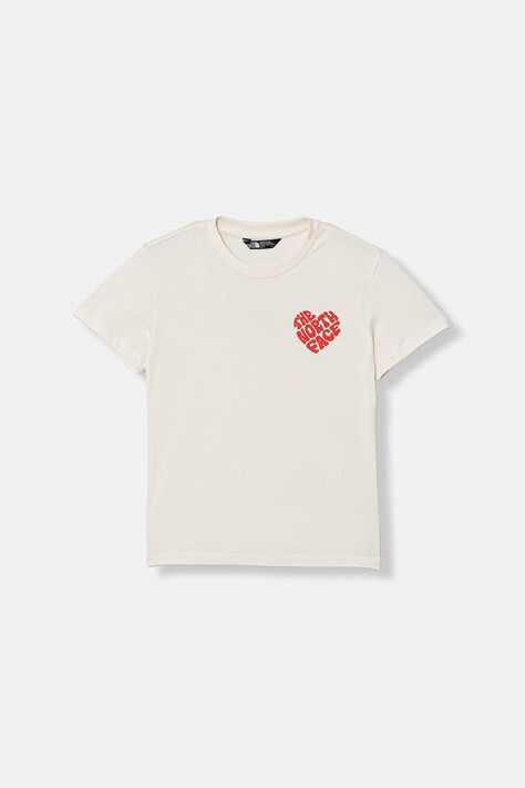 The North Face t-shirt dziecięcy bawełniany G BRAND PROUD RELAXED SS TEE beżowy NF0A8G1QQLI1