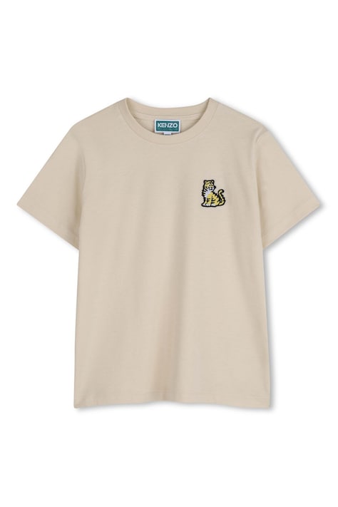 Παιδικό βαμβακερό μπλουζάκι Kenzo Kids χρώμα: μπεζ, K61700