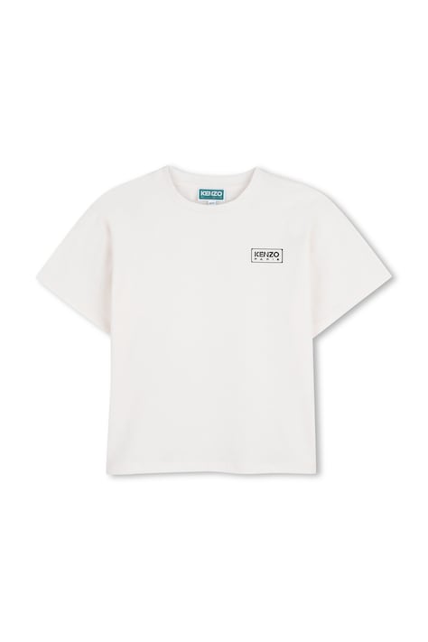Παιδικό βαμβακερό μπλουζάκι Kenzo Kids χρώμα: άσπρο, K61681