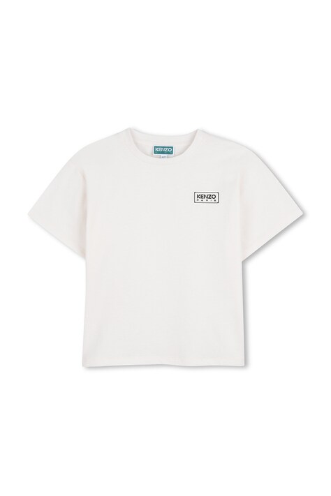 Παιδικό βαμβακερό μπλουζάκι Kenzo Kids χρώμα: άσπρο, K61681