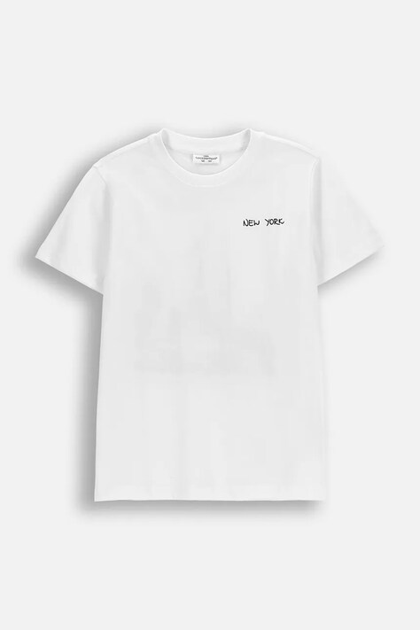 Coccodrillo tricou de bumbac pentru copii culoarea alb, cu imprimeu, EVERYDAY BOY