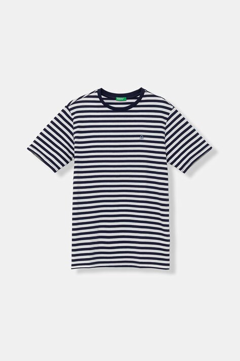 United Colors of Benetton T-shirt dziecięcy bawełniany granatowy 39IAC10S8