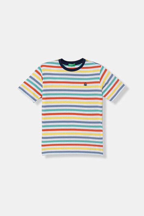 United Colors of Benetton T-shirt dziecięcy bawełniany multicolor 39IAC10S8