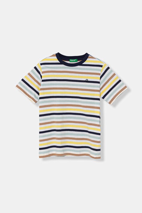 United Colors of Benetton T-shirt dziecięcy bawełniany multicolor 39IAC10S8