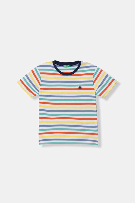 United Colors of Benetton T-shirt dziecięcy bawełniany multicolor 39IAG10LL