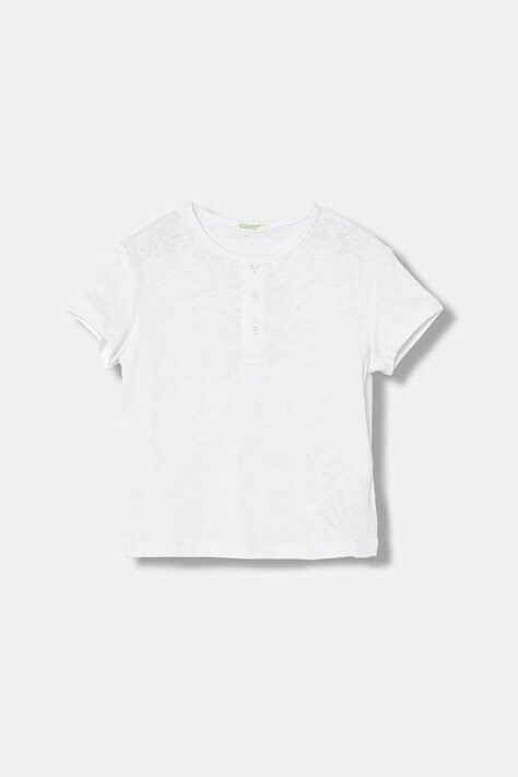 United Colors of Benetton majica za bebe s lanom bijela 34I0A107E