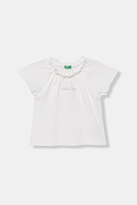 United Colors of Benetton T-shirt παιδικό με βαμβάκι λευκό 34I0G10MQ
