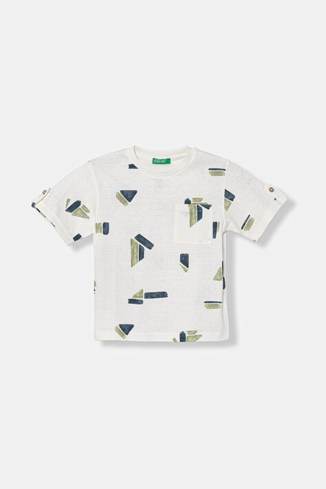 United Colors of Benetton tričko detské s bavlnou biele 39TPG10MT
