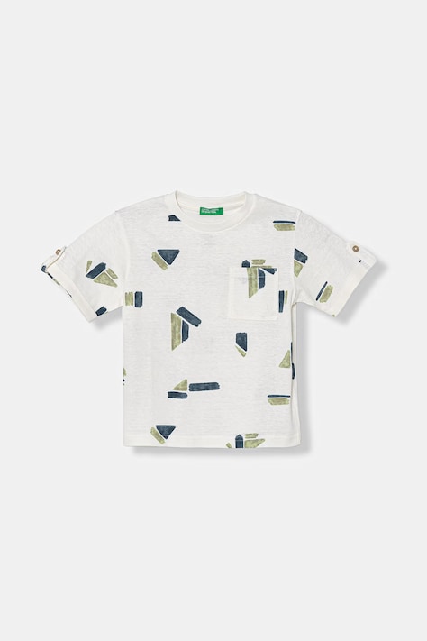 United Colors of Benetton tričko detské s bavlnou biele 39TPG10MT