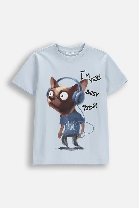 Coccodrillo T-shirt παιδικό βαμβακερό μπλε EVERYDAY BOY