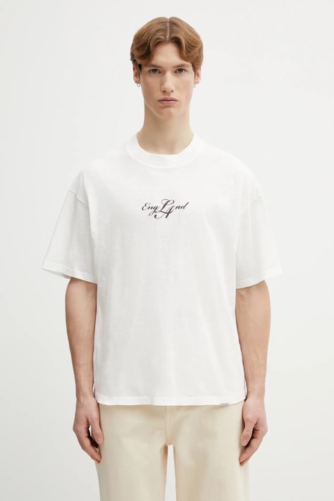 Represent t-shirt bawełniany England męski kolor biały z nadrukiem MLM100873.72