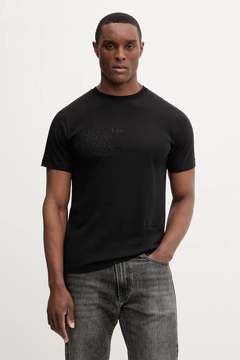 Karl Lagerfeld tricou din bumbac culoarea negru, uni, 561241.755061