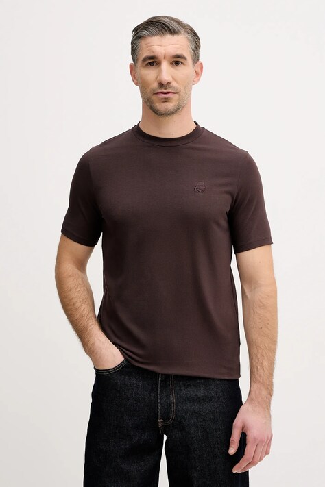 Μπλουζάκι Karl Lagerfeld χρώμα: καφέ, 561221.755750