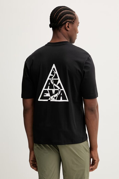 Salewa t-shirt sportowy EAGLE LOOSE męski kolor czarny z nadrukiem 00.0000029320
