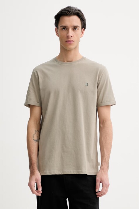 Les Deux t-shirt bawełniany Norregaard męski kolor zielony gładki 1001464