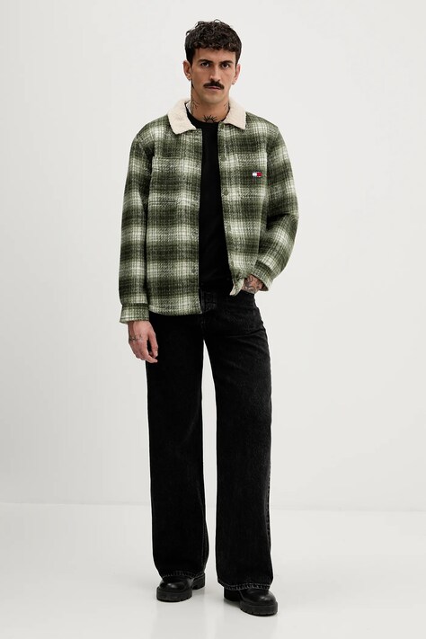 Tommy Jeans t-shirt bawełniany męski kolor czarny z nadrukiem DM0DM22320