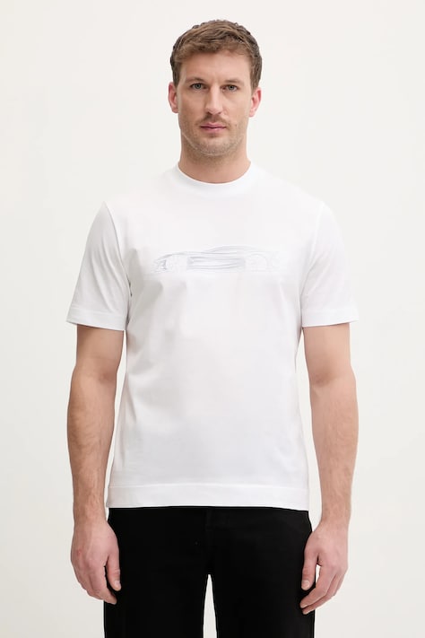 BOSS t-shirt bawełniany C-Taut 242_AM męski kolor biały z nadrukiem 50555828