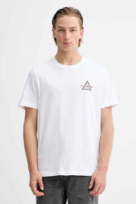 PS Paul Smith t-shirt bawełniany męski kolor biały wzorzysty M2R-011R-VP5619