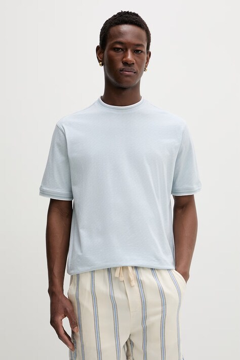 PS Paul Smith t-shirt męski bawełniany niebieski M2R-321Y-V22333