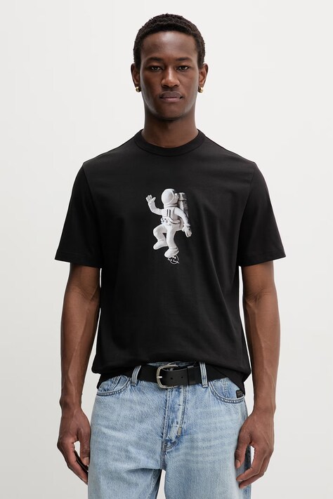 PS Paul Smith t-shirt męski bawełniany czarny M2R-220X-VP5792