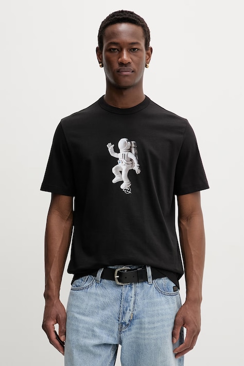 PS Paul Smith t-shirt męski bawełniany czarny M2R-220X-VP5792