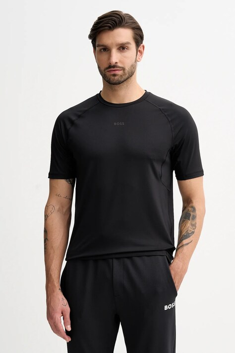 BOSS Green t-shirt męski kolor czarny z nadrukiem 50531240