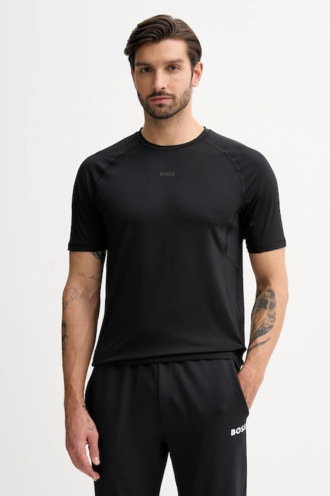 BOSS Green t-shirt męski kolor czarny z nadrukiem 50531240