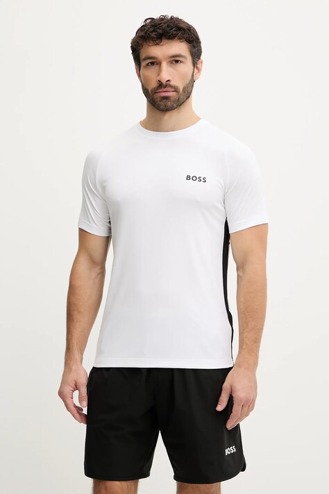 BOSS Green t-shirt TS_TOC Spin CB męski kolor biały gładki 50554544