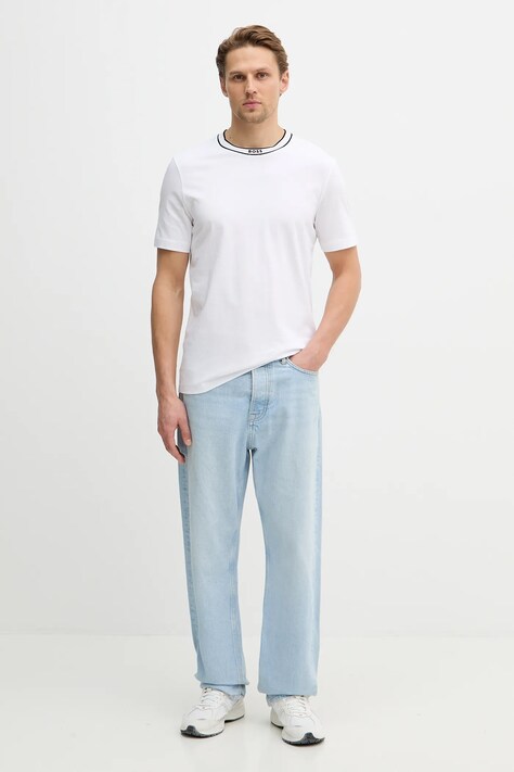 Бавовняна футболка BOSS Green Tee 5 — SS26-TSM044, білий — фото 2