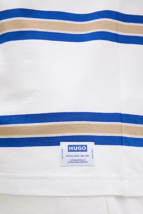 Бавовняна футболка Hugo Blue Nolisto — SS26-TSM04S, білий — фото 5