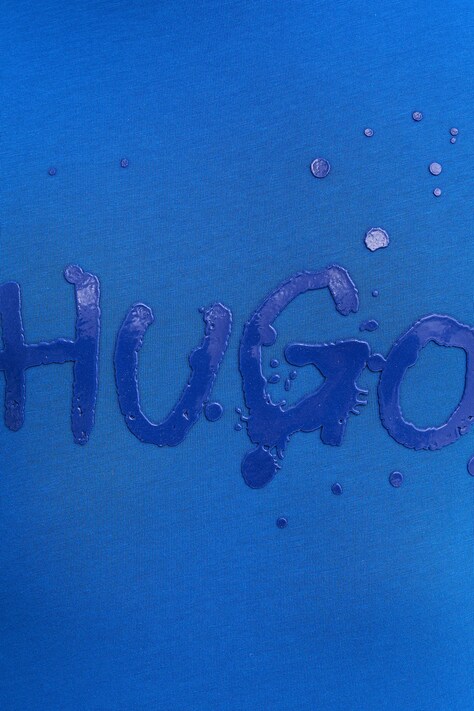 Бавовняна футболка Hugo Blue Nierofix — SS26-TSM04Y, блакитний — фото 5